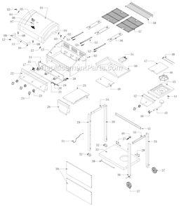 Page A Diagram and Parts List for 720-0737  Grill Master Grill